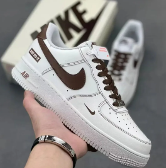 Retro Runner Mesh Low white low-top sneaker with brown swoosh and laces, Shoes CSSBuy spreadsheet find with QC photos available